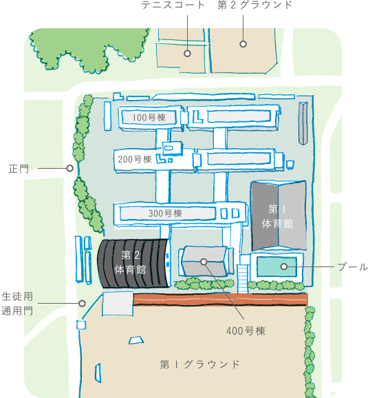 東舞鶴高校施設マップ