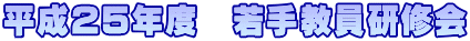平成25年度 若手教員研修会