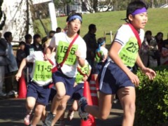 力走する選手達