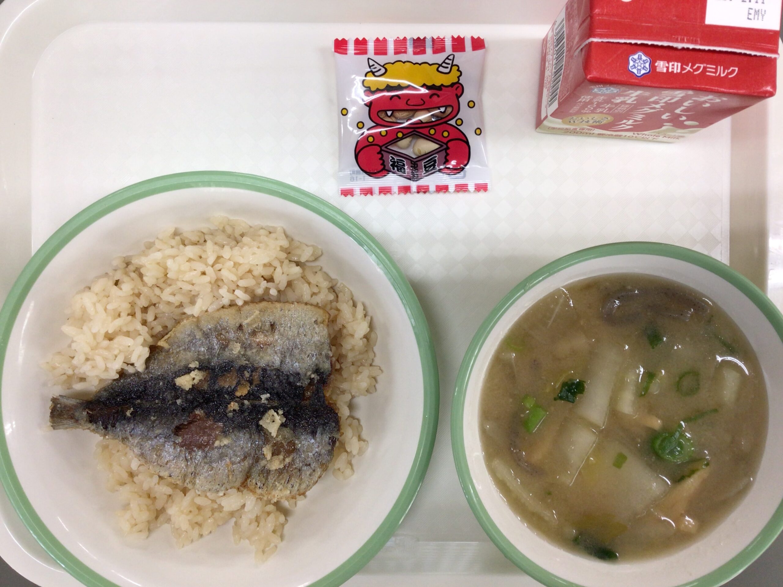 2月3日(月)の給食：節分献立