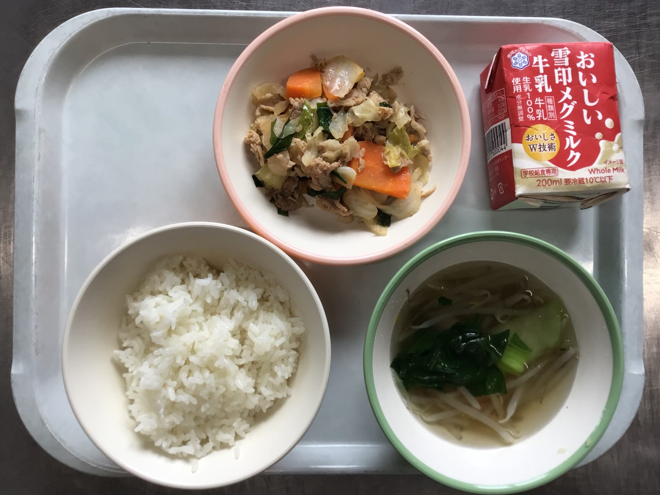 5月26日(月)の給食：プルコギ・トック入りスープ