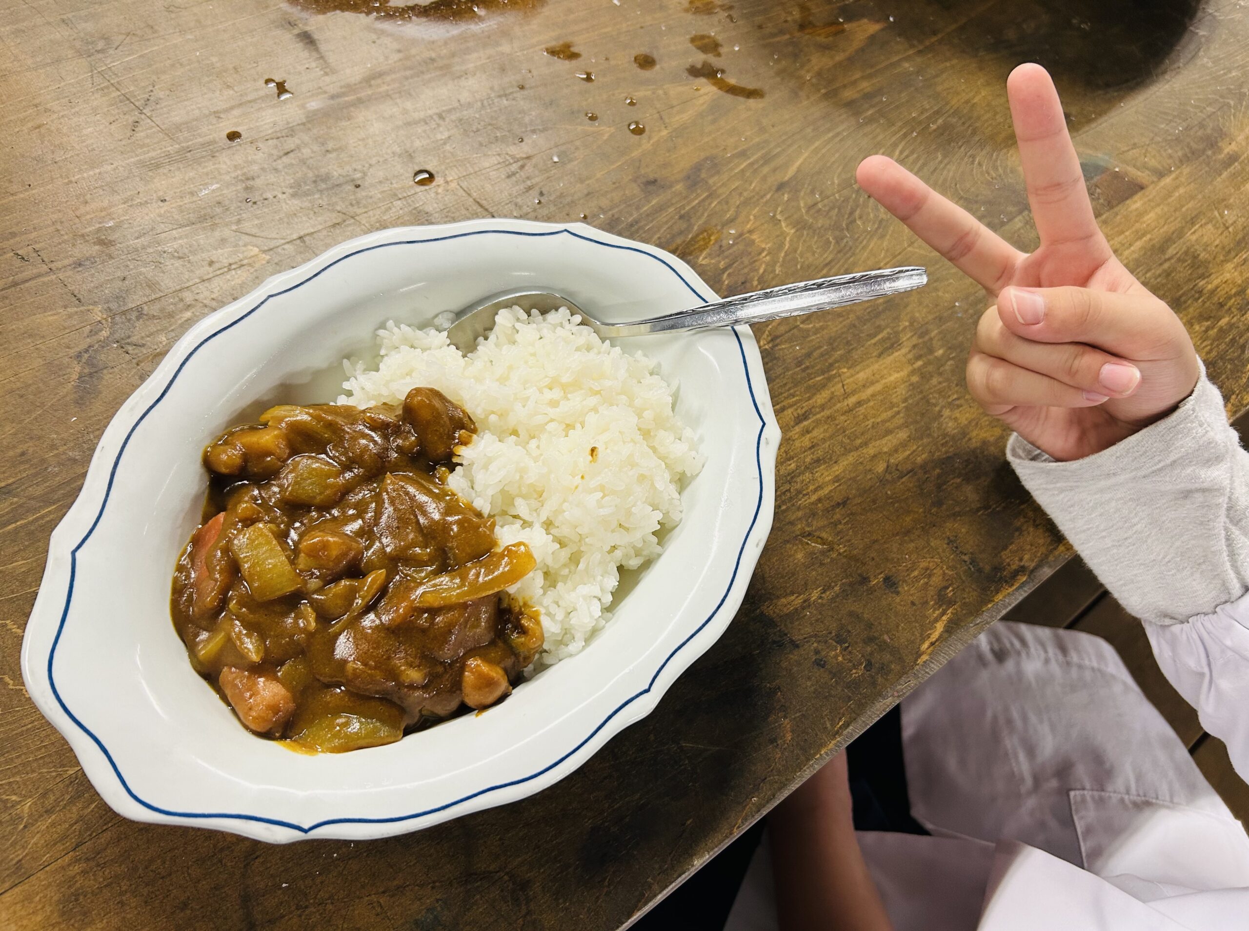 野外学習⑤（夕食）