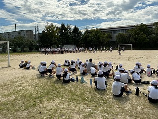 色別集会（異年齢競技練習）