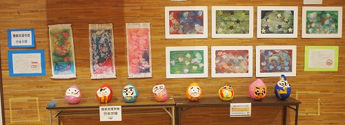 　行永の作品コーナーです。今年も小学部、中学部合わせて１８作品、出品しています。