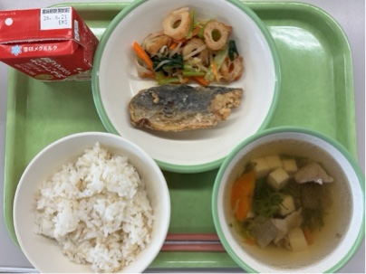 今日の給食(6月9日)