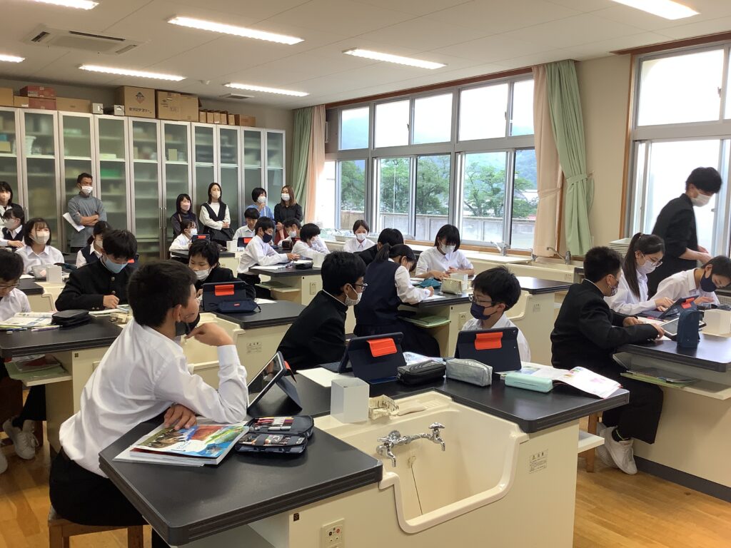 授業参観 南丹市立美山中学校