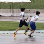 全校生徒で南船陸上大会に参加