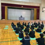 令和7年度　美山中学校　修了式　