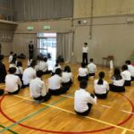修学旅行出発式・新幹線出発