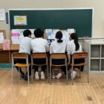 3年生社会　北方領土問題についてオンライン交流授業（美山中・宮崎県・元島民の交流）