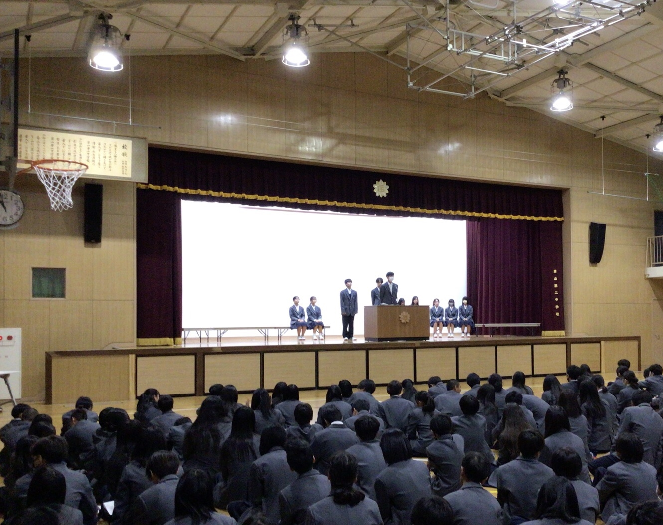 生徒会選挙　立会演説会