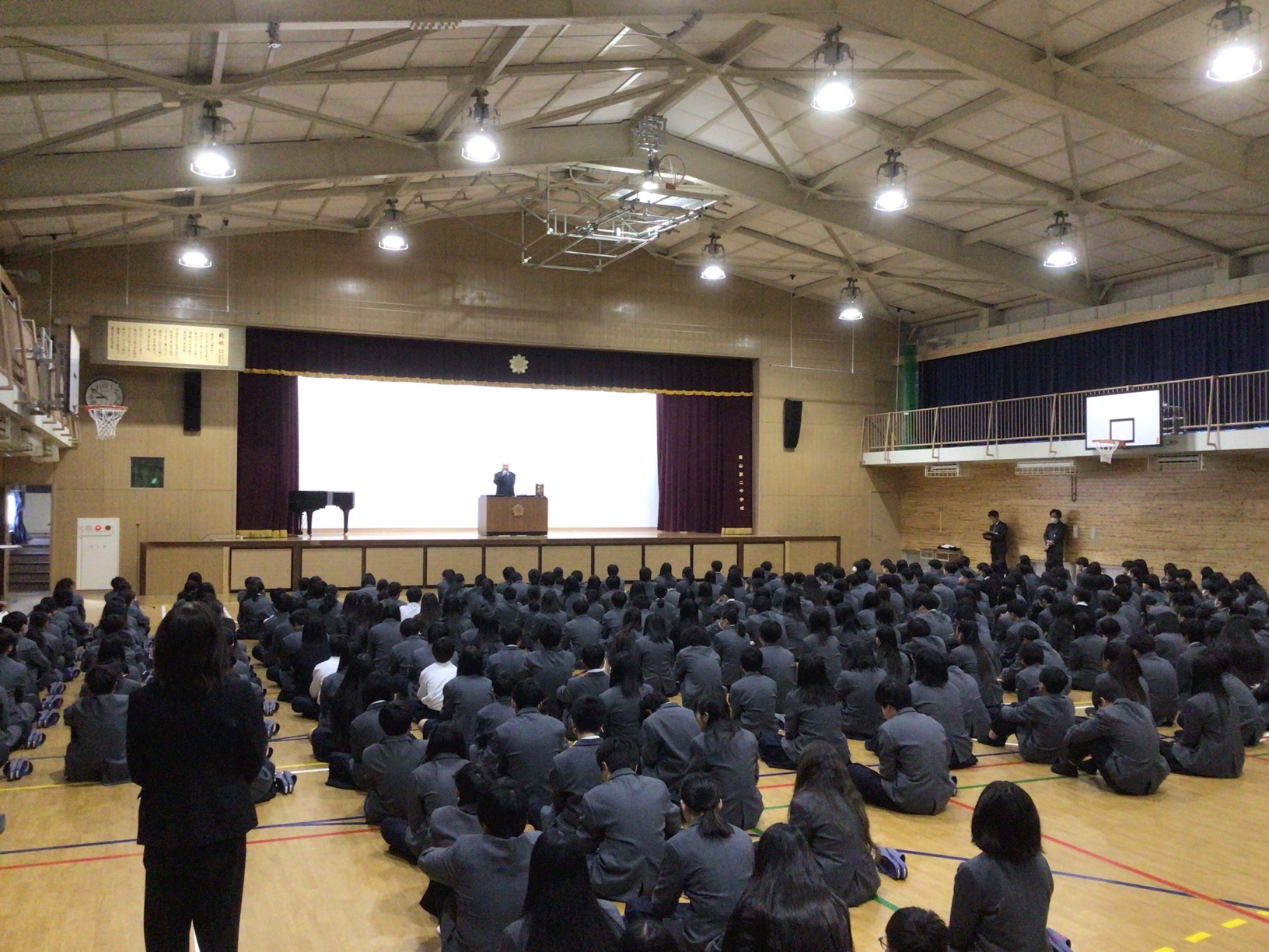 ２学期終業式　地域清掃