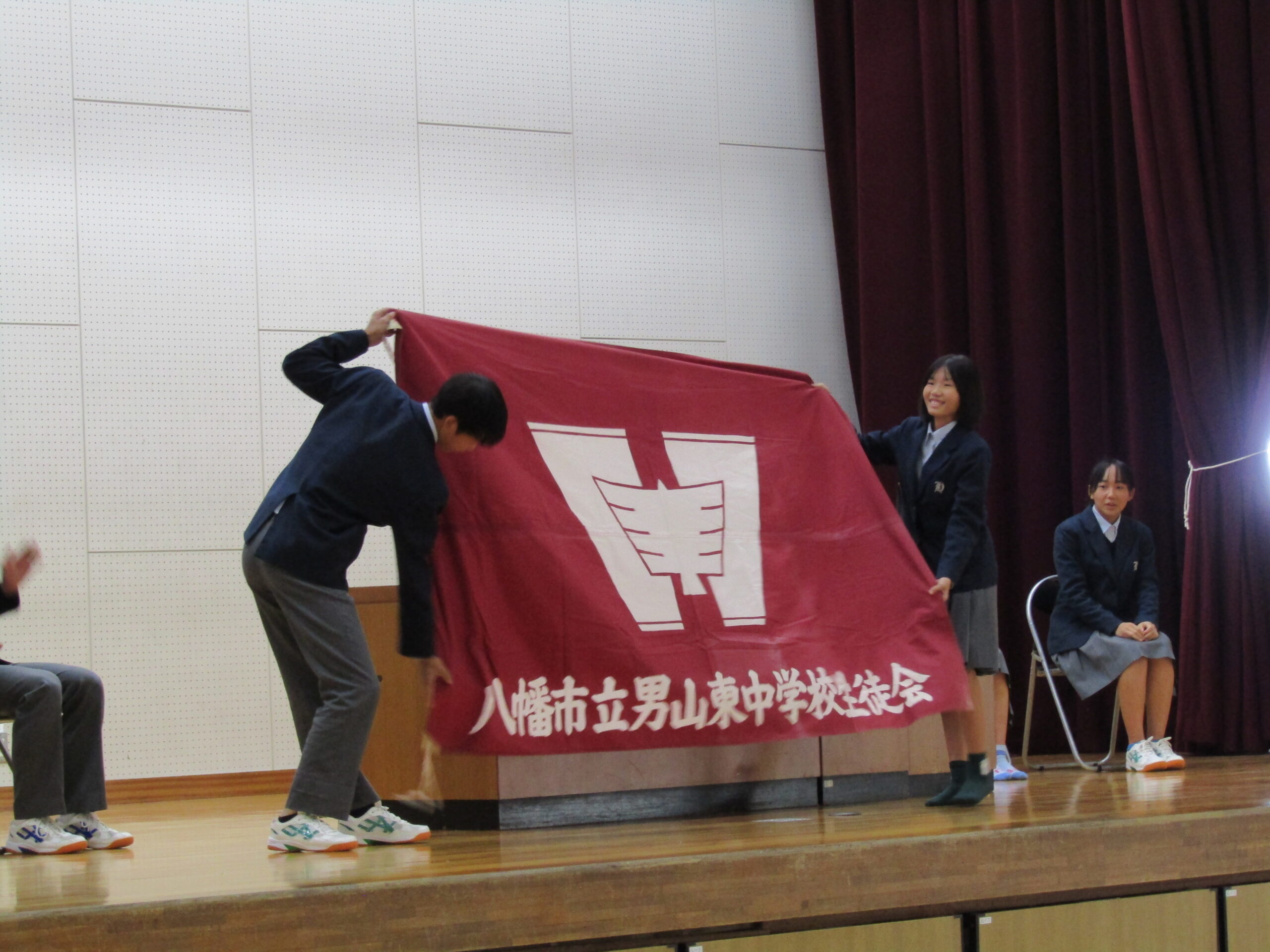 防犯訓練・生徒会引継ぎ式