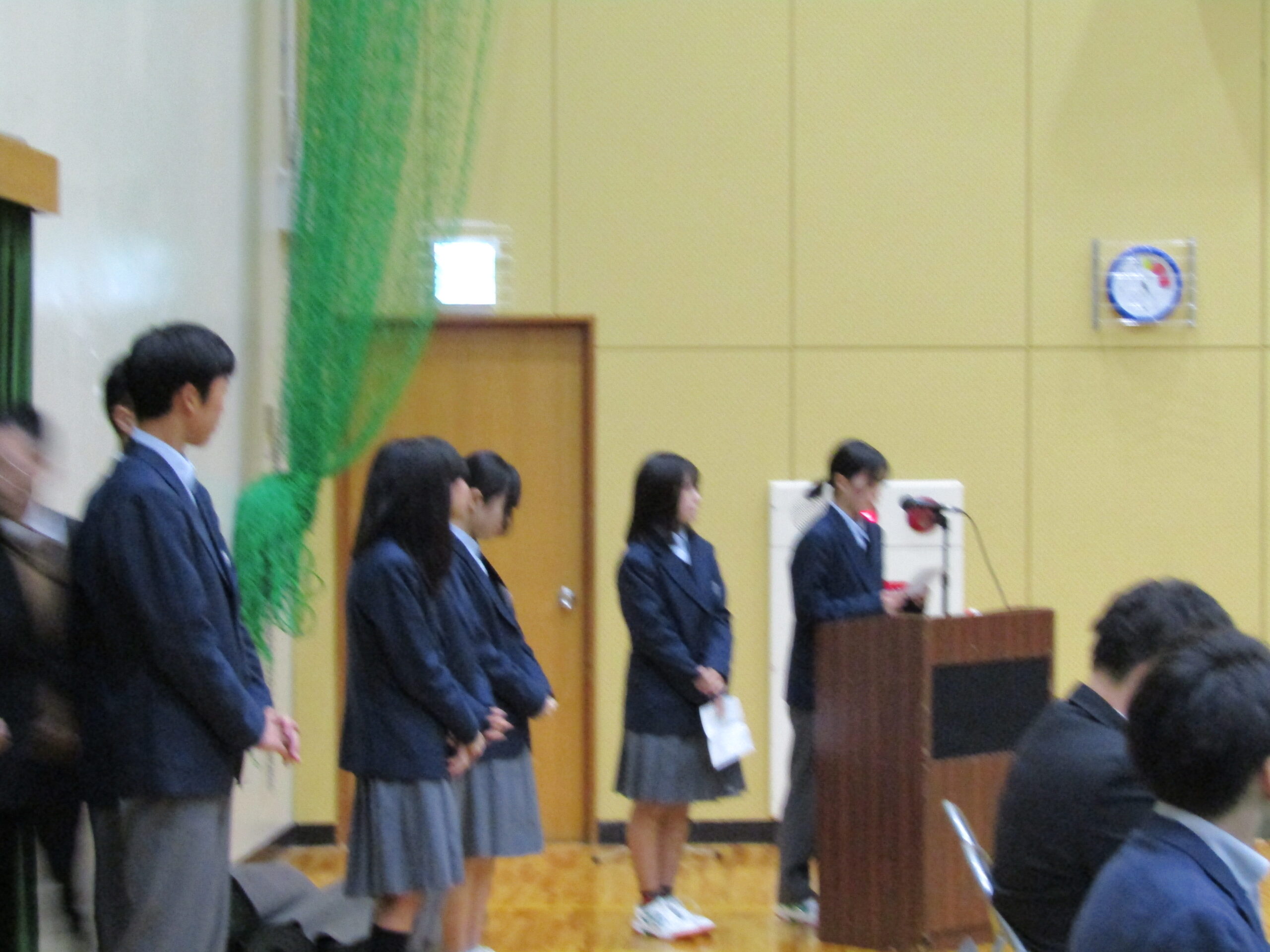 卒業証書授与式予行・３年生を送る会