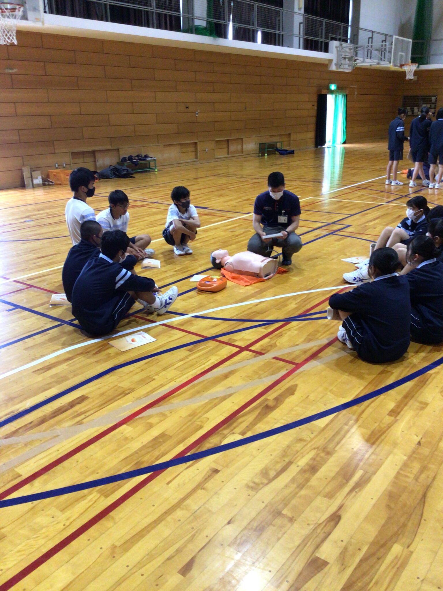 救命救急講習 精華町立 精華西中学校