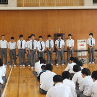 男子ホッケー部壮行会