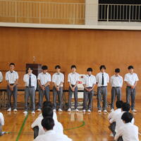 男子ホッケー部壮行会