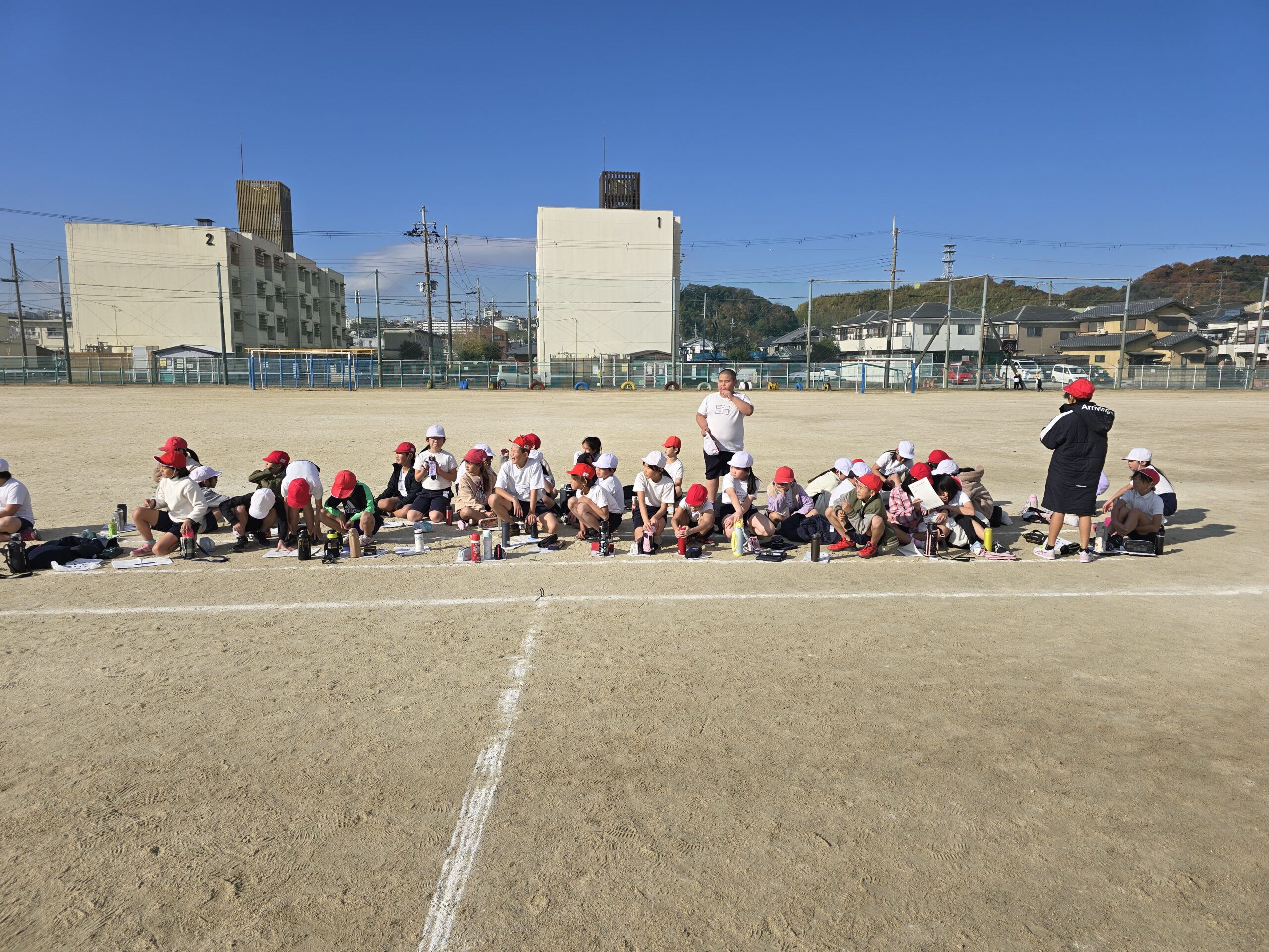 ４年　体育「持久走タイムトライアル」